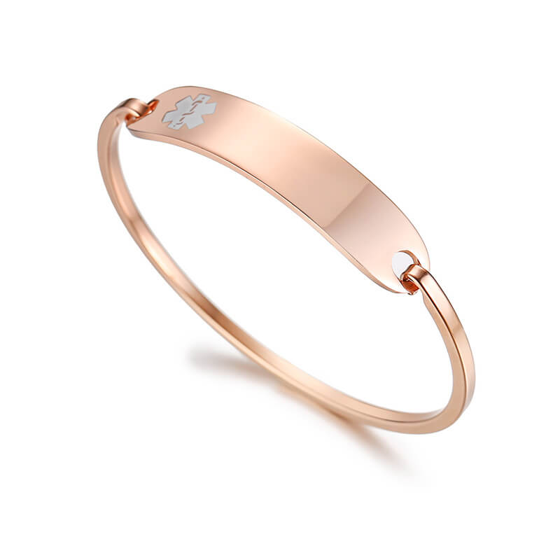 Rose gold deals medical id bracelet