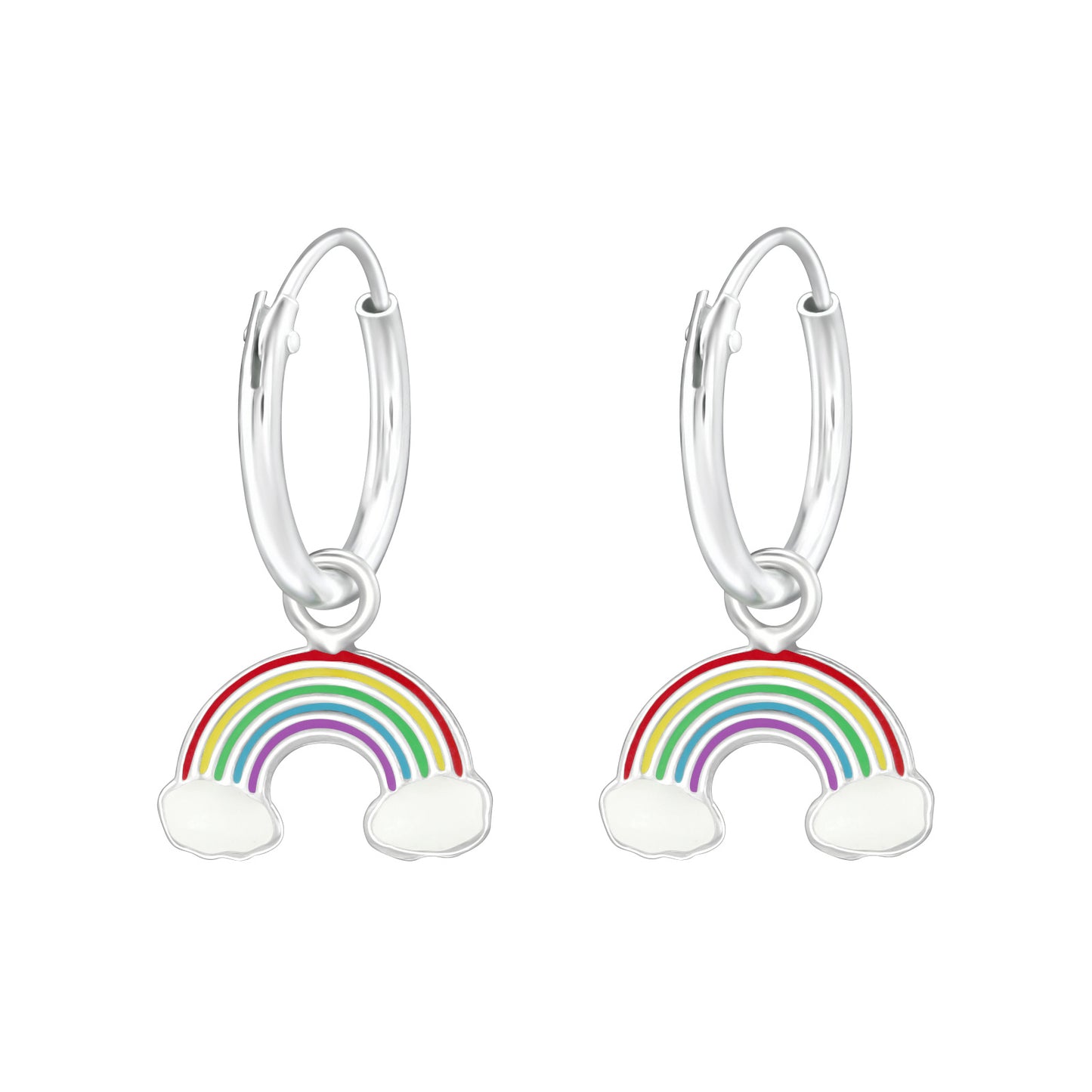 Rainbow Earrings - Kids Jewellery Sterling Silver Sleepers