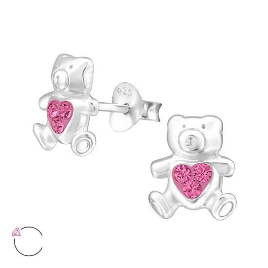 Children's Pink Diamonte Heart Bear