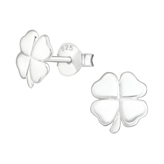  Four Leaf Clover Sterling Silver Studs